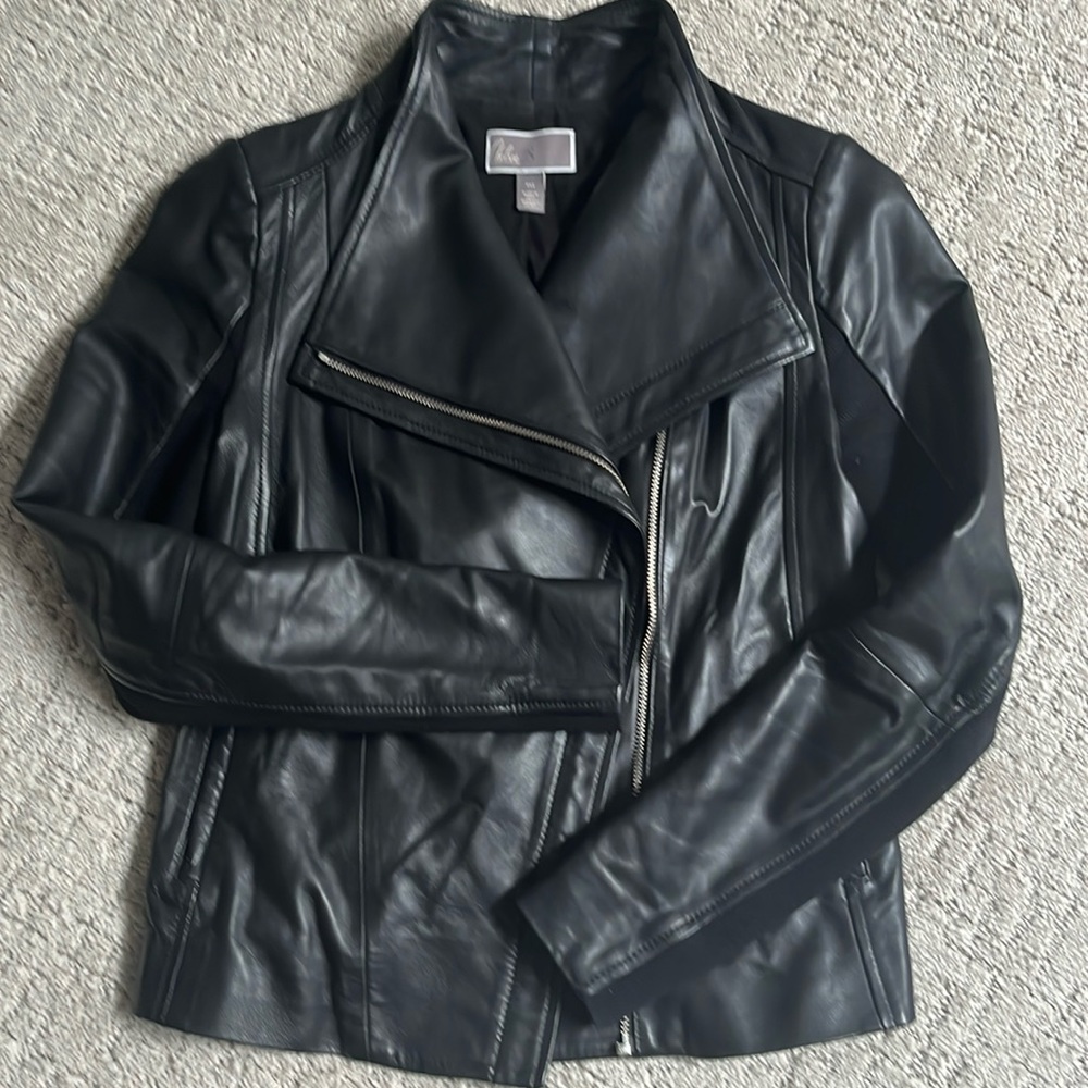 Chelsea28 black leather jacket